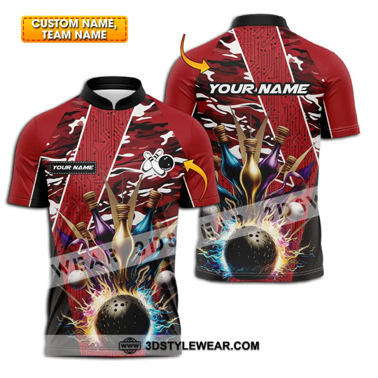 Unisex Shirt - Custom Name Shirt Bowling Player style option 1