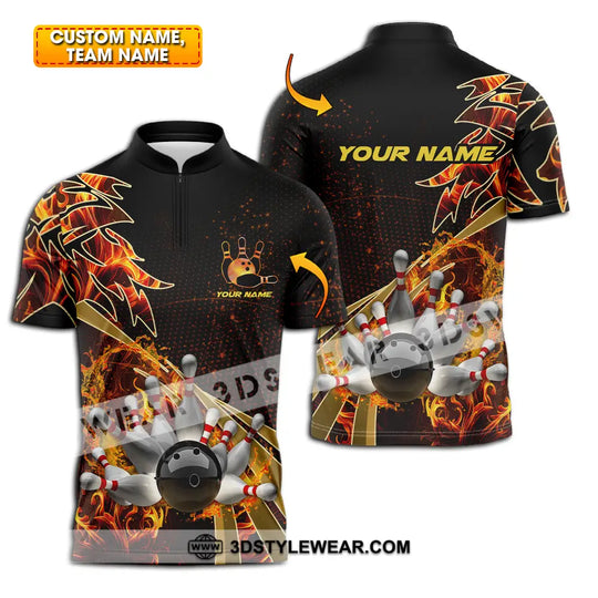Unisex Shirt - Custom Name Shirt Bowling Player style option 1