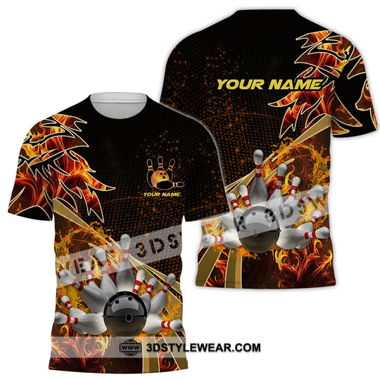 Unisex Shirt - Custom Name Shirt Bowling Player style option 2