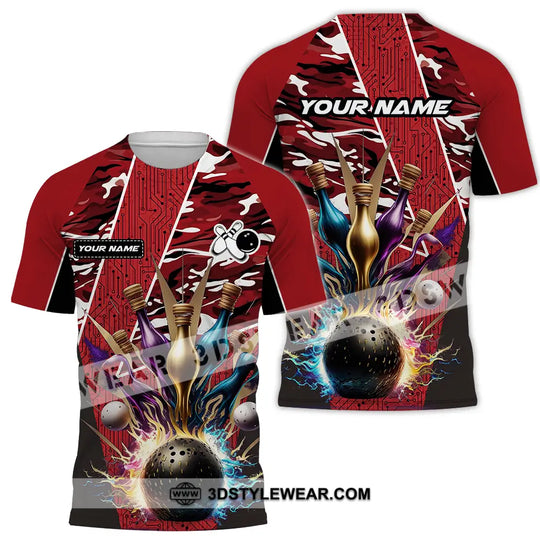 Unisex Shirt - Custom Name Shirt Bowling Player style option 2