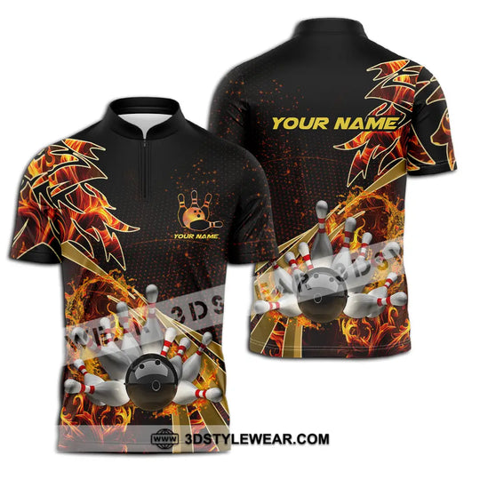 Unisex Shirt - Custom Name Shirt Bowling Player style option 3