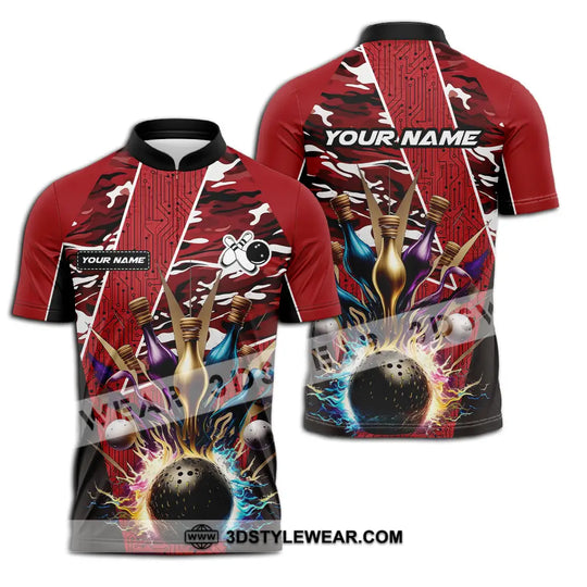 Unisex Shirt - Custom Name Shirt Bowling Player style option 3