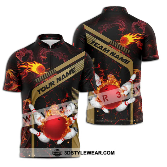 Unisex Shirt - Custom Name Shirt Bowling Player style option 3