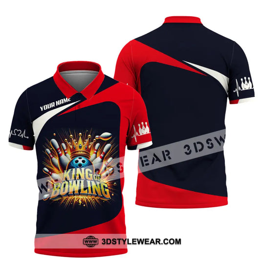 Unisex Shirt, Custom Name Bowling Shirt, Bowling Polo Long Sleeve Shirt, Bowling Gift style option 4