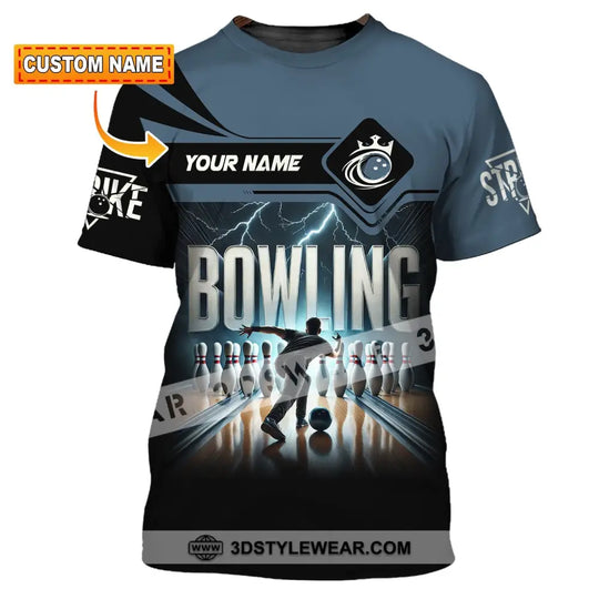 Unisex Shirt, Custom Name Bowling Shirt, Bowling Polo Long Sleeve, Bowling Love T-Shirt style option 1