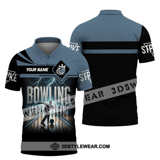 Unisex Shirt, Custom Name Bowling Shirt, Bowling Polo Long Sleeve, Bowling Love T-Shirt style option 4