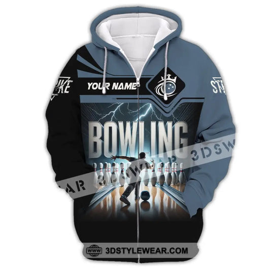 Unisex Shirt, Custom Name Bowling Shirt, Bowling Polo Long Sleeve, Bowling Love T-Shirt style option 3