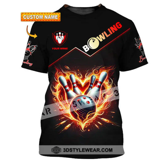 Unisex Shirt Custom Name Bowling Shirt Bowling Polo Long Sleeve Shirt T-shirt