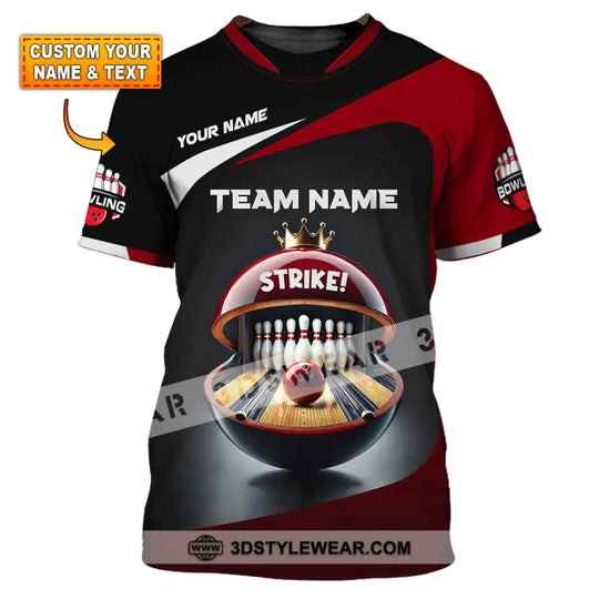 Unisex Shirt, Custom Name Bowling Shirt, Bowling Polo Long Sleeve, Bowling T-Shirt style option 1