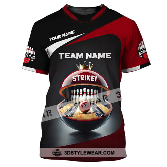 Unisex Shirt, Custom Name Bowling Shirt, Bowling Polo Long Sleeve, Bowling T-Shirt style option 2