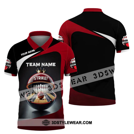 Unisex Shirt, Custom Name Bowling Shirt, Bowling Polo Long Sleeve, Bowling T-Shirt style option 4