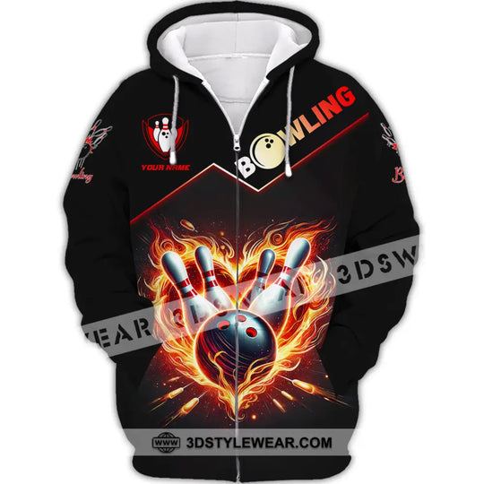 Unisex Shirt, Custom Name Bowling Shirt, Bowling Polo Long Sleeve Shirt style option 2