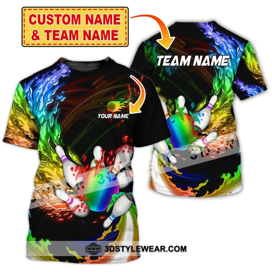 Unisex Shirt, Custom Name Bowling Polo Shirt, Bowling T-Shirt, Bowling Hoodie Long Sleeve Shirt style option 2