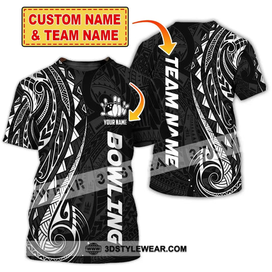 Unisex Shirt Custom Name Bowling Polo T-Shirt Hoodie Long Sleeve