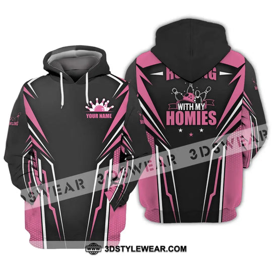 Unisex Shirt - Custom Name Shirt - Bowling Rolling With My Homies style option 3