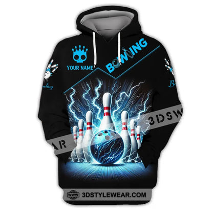Unisex Shirt Custom Name Bowling T-Shirt Hoodie Long Sleeve Team / S T-Shirt