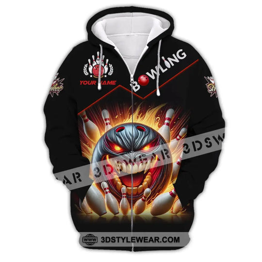 Unisex Shirt, Custom Name Bowling T-Shirt, Bowling Hoodie Long Sleeve Shirt, Bowling Team T-Shirt style option 3
