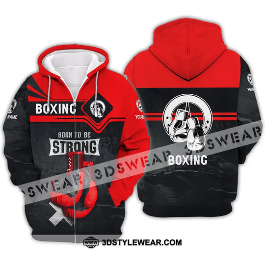 Unisex Shirt - Custom Name Shirt - Boxing Born To Be Strong style option 4