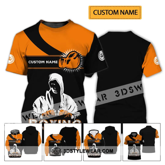 Unisex Shirt - Custom Name Boxing Shirt - Gift For Boxing Lover Unisex Shirt style option 2