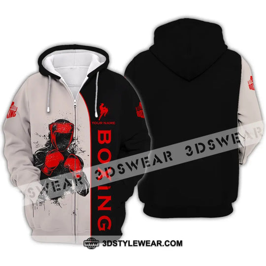Unisex Shirt - Custom Name Boxing Shirt - Gift For Boxing Player, Custom Name 3D Unisex Shirt style option 4
