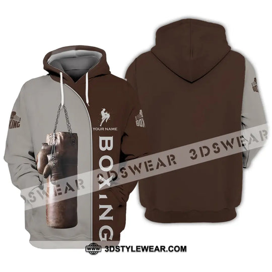 Unisex Shirt - Custom Name Boxing Shirt - Gift For Boxing Player, Retro Love Boxing Gloves style option 3