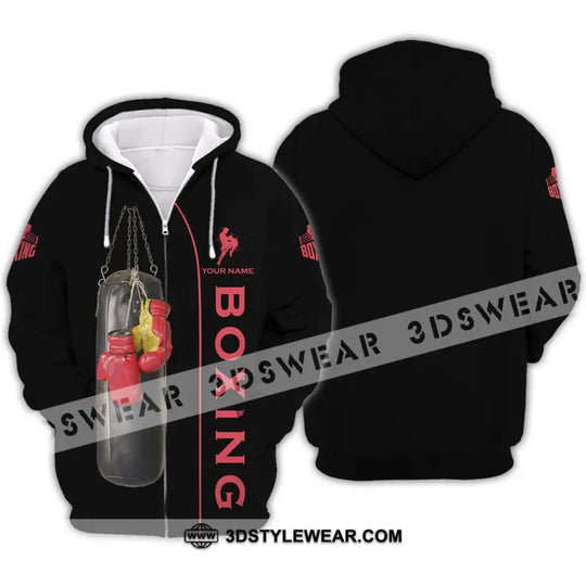 Unisex Shirt - Custom Name Boxing Shirt - Gift For Boxing Player, Retro Love Kick Boxing style option 4