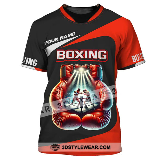 Unisex Shirt - Custom Name Boxing Shirt, Boxing Gloves style option 2