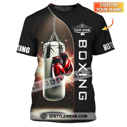 Unisex Shirt - Custom Name Boxing Lover Shirt, Boxing Gloves style option 1