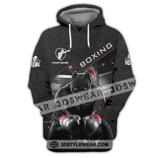 Unisex Shirt - Custom Name Boxing, Pitbull Kick Boxing Lover Shirt style option 2