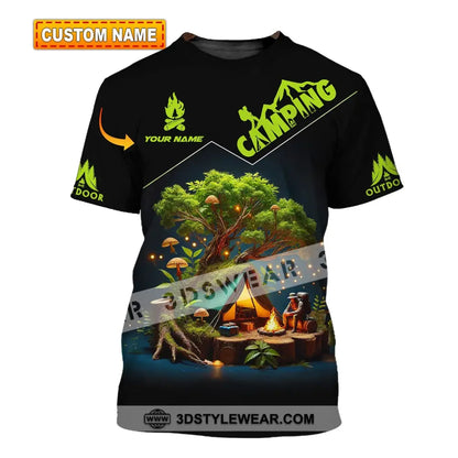 Unisex Shirt Custom Name Camping Gift For Lover T-Shirt