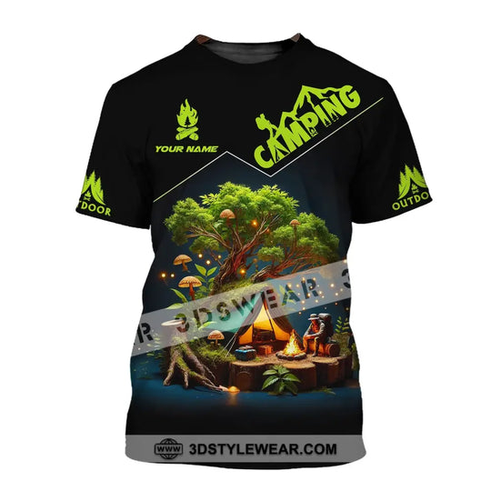 Unisex Shirt, Custom Name Camping Shirt, Gift for Camping Lover style option 2