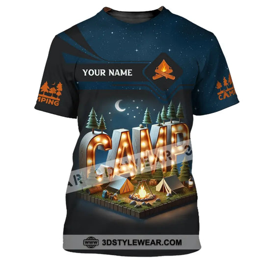 Unisex Shirt, Custom Name Camping Shirt, Gift for Camping Lover style option 2