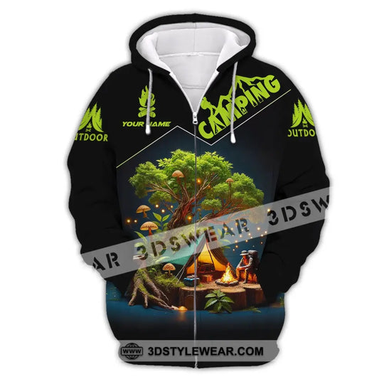 Unisex Shirt, Custom Name Camping Shirt, Gift for Camping Lover style option 3