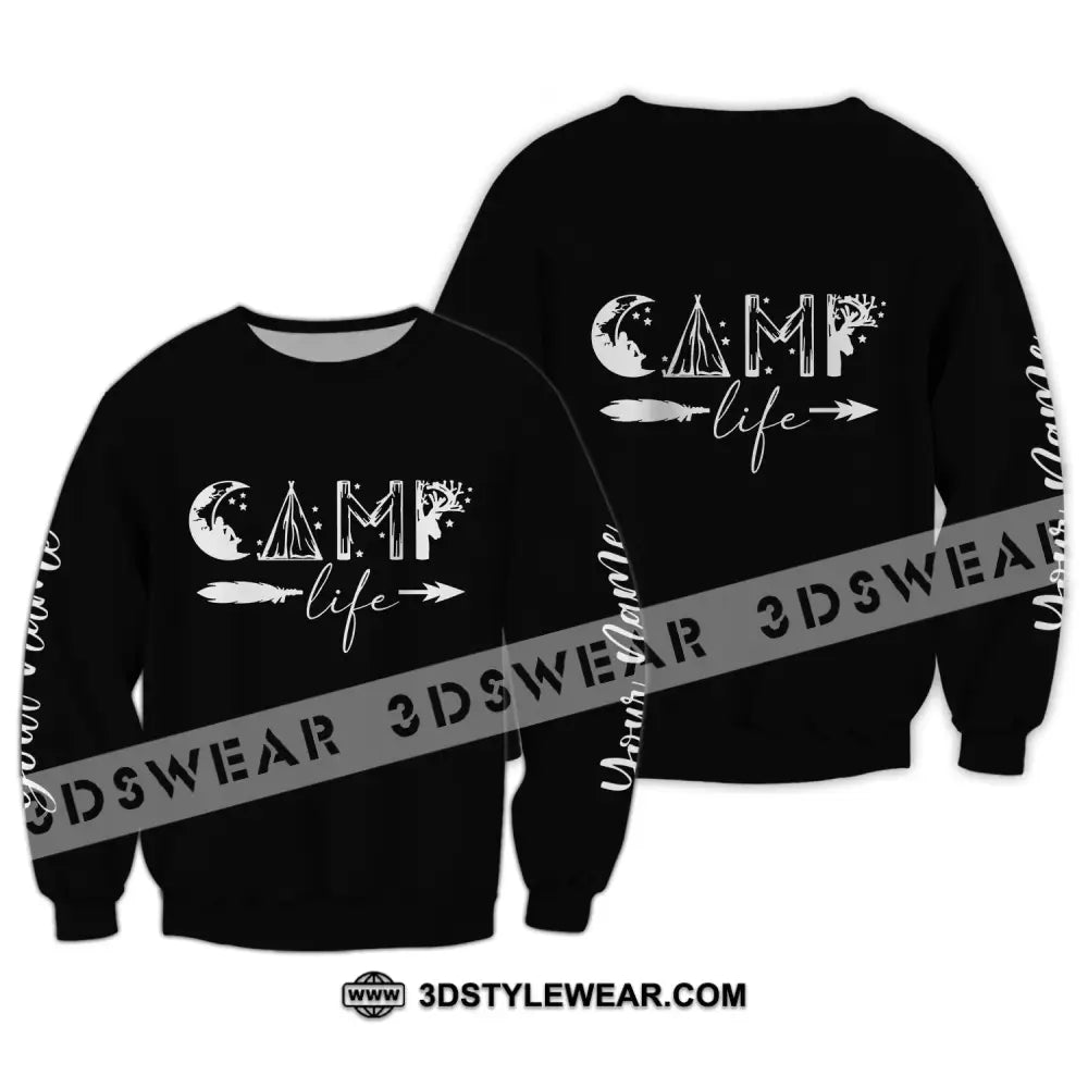 Unisex Shirt - Custom Name Shirt - Camping Shirt Camping Life Gift For Camping Lover Long Sleeve / S T-shirt