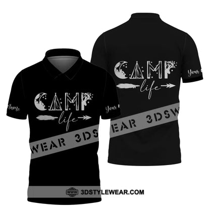 Unisex Shirt - Custom Name Shirt - Camping Shirt Camping Life Gift For Camping Lover Polo Shirt / S T-shirt