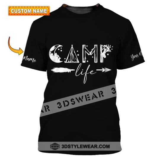 Unisex Shirt - Custom Name Shirt - Camping Shirt, Camping Life, Gift For Camping Lover style option 1