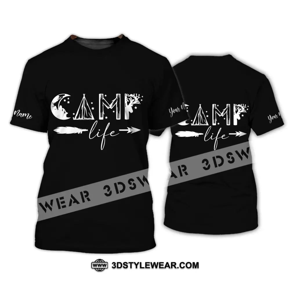 Unisex Shirt - Custom Name Shirt - Camping Shirt Camping Life Gift For Camping Lover T-Shirt / S T-shirt