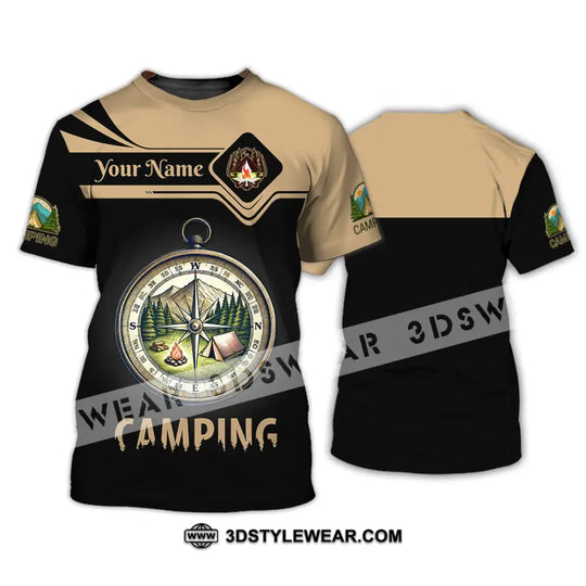 Unisex Shirt, Custom Name Camping Shirt, Camping Polo Long Sleeve, Camping Love T-Shirt style option 2