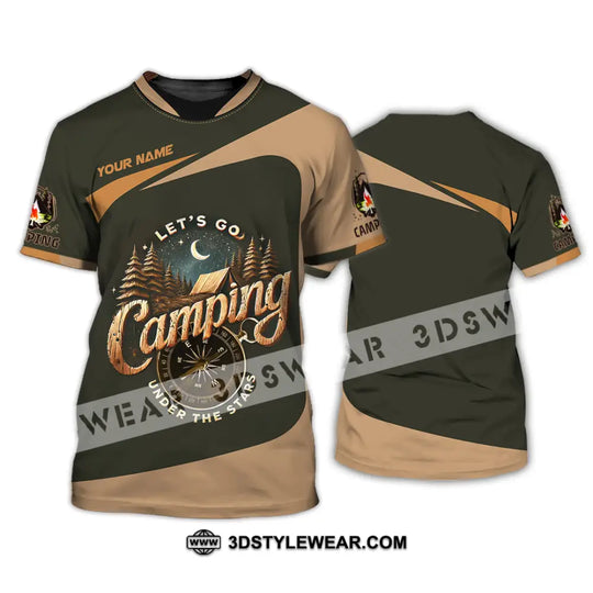 Unisex Shirt, Custom Name Camping Shirt, Camping Polo Long Sleeve, Camping Love T-Shirt style option 2