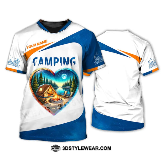 Unisex Shirt, Custom Name Camping Shirt, Camping Polo Long Sleeve, Camping Love T-Shirt style option 2