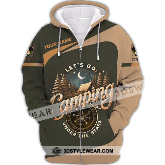 Unisex Shirt, Custom Name Camping Shirt, Camping Polo Long Sleeve, Camping Love T-Shirt style option 3