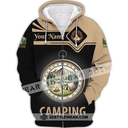 Unisex Shirt, Custom Name Camping Shirt, Camping Polo Long Sleeve, Camping Love T-Shirt style option 3