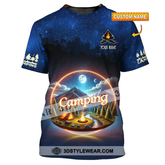 Unisex Shirt Custom Name Camping Shirt Camping Team Uniform T-shirt
