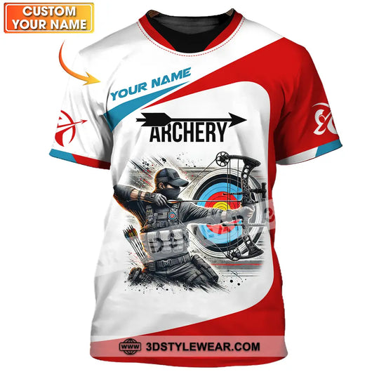Unisex Shirt - Custom Name Color Sport Shirt, Archery Lover style option 1