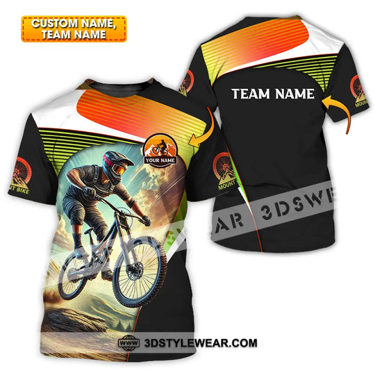 Unisex Shirt - Custom Name Cool Mountain Bike Shirt style option 1