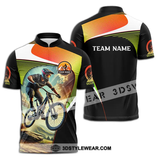 Unisex Shirt - Custom Name Cool Mountain Bike Shirt style option 2