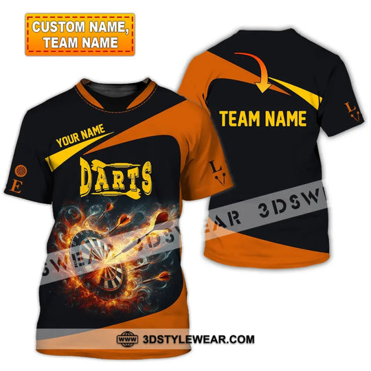 Unisex Shirt, Custom Name Dart Shirt, Darts T-Shirt, Gift for Darts Lover, Darts Gamer T-Shirt style option 1