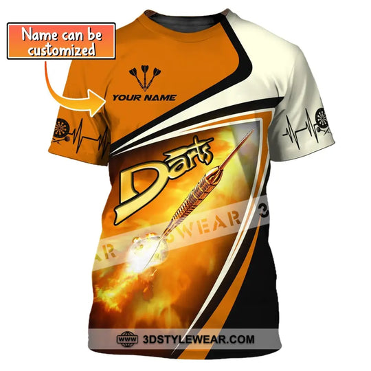Unisex Shirt, Custom Name Dart Shirt, Darts T-Shirt, Gift for Darts Lover, Darts Gamer T-Shirt style option 1