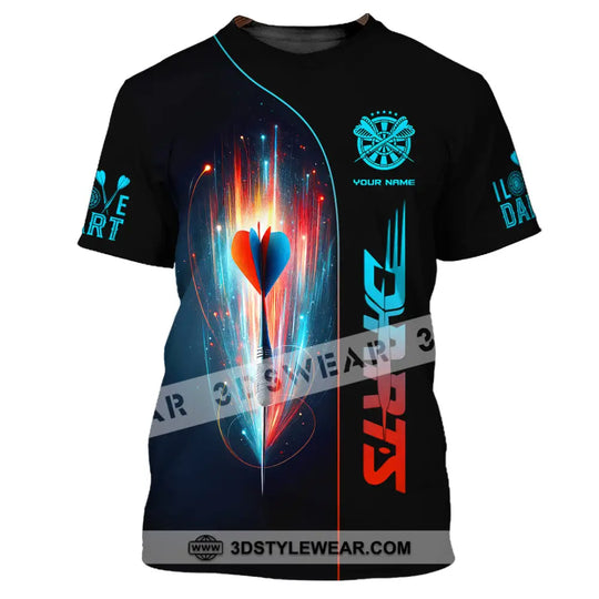 Unisex Shirt, Custom Name Dart Shirt, Darts T-Shirt, Gift for Darts Lover, Darts Gamer T-Shirt style option 2