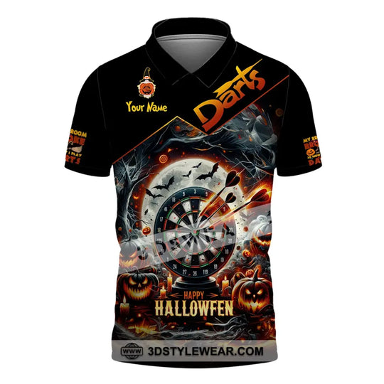 Unisex Shirt, Custom Name Dart Shirt, Halloween Darts T-Shirt, Gift for Darts Lover, Darts Gamer T-Shirt style option 4